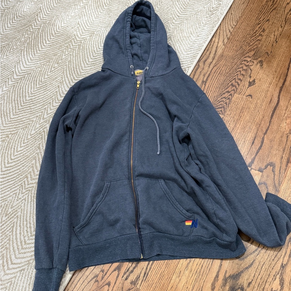 Aviator Nation Dark Gray Zip-Up Hoodie